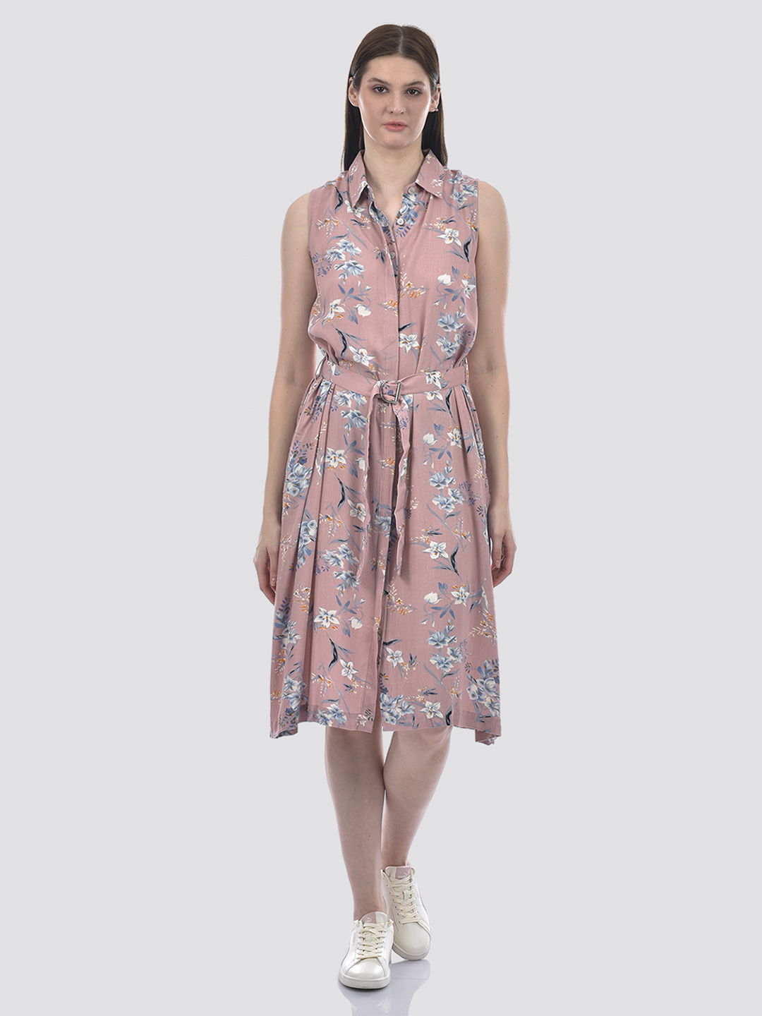 Numero Uno Women Pink Floral Shirt Dress